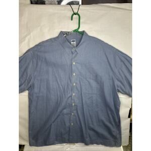 Old Navy Shirt Mens Size XL Blue short Sleeve Button Up VTG Y2K